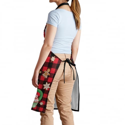 Giwawa Unisex Adult Apron Waterproof Stain Resistant Kitchen Cooking Apron with 2 Pockets for BBQ Grill Painting - color: Sweet Gingerbread