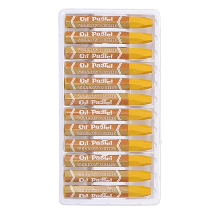 PATIKIL Dark Yellow Oil Pastels, 24Pcs Soft Oil Crayons Vibrant and Creamy Pastels Stick Art Supplies for Art Painting Drawing Blending Graffiti for Artists Beginners - color: Dark Yellow