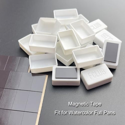 Metal Watercolor Palette Empty with 20 Full Pans and Magnetic Strips | Lightweight Paint Tray Palettes, With 3ml Pans and 3M Magnetic Squares, DIY Art Palettes, Paint Holder, Painting Palette - color: Wheat Field, size: Pack of 20 Full Pans