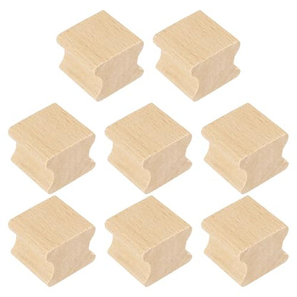 PATIKIL 25x25mm Wooden Stamp Block, 8 Pcs Blank Rubber Stamp Mounts Wooden Rubber Beech Hard Wood Blocks for Making DIY Crafting, Wood Color - size: 25x25mm