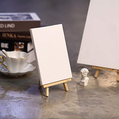Hestya 12 Pcs Blank Canvas Painting 4 x 6/5 x 7/8 x 10/9 x 12 Inch | Pre-stretched Primed White Canvas, Acrylic Oil Paint Ready, Art Classroom Studio Supplies, Christmas Craft DIY Projects - size: 4 x 6 Inches/ 5 x 7 Inches/ 8 x 10 Inches/ 9 x 12