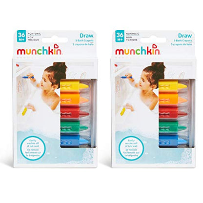 Munchkin Draw Bath Crayons Toddler Bath Toys, Non-Toxic and Washable, Fun Gift for Kids 36 Months and Up, 10 Count - size: 1 Count (Pack of 10)
