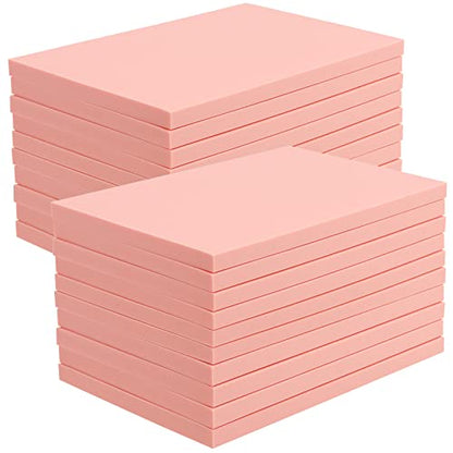 MOUYAT 20 Pack 4 x 6 Inch Pink Rubber Carving Blocks, Rubber Linoleum Block Stamp for Printmaking, Soft Rubber Crafts, DIY Craft Project - color: Pink, size: 4x6 Inch 20 PCS