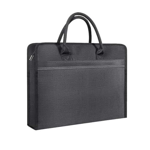 Oxford Document Bag with Handle and Meeting Office Organizer Handbag Briefcase for Carrying Paper Files 1 Pack Black