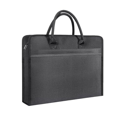 Oxford Document Bag with Handle and Meeting Office Organizer Handbag Briefcase for Carrying Paper Files 1 Pack Black