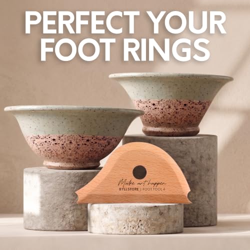 Byllstore Triangle Pottery Ribs | 2 Foot Shaper Tools | Solid Beech Wood | 2-Pack - color: 2 Pack | Triangle Pottery Ribs