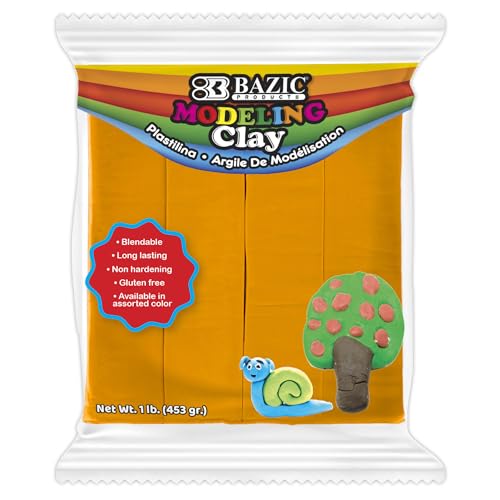 BAZIC Products Orange Modeling Clay, 1 lb - color: Orange, size: 1-Pack