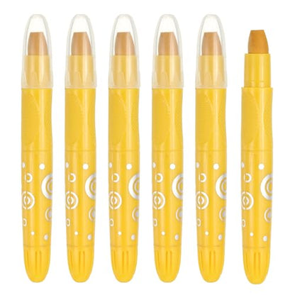 PATIKIL Watercolor Gel Crayon, 6Pcs Washable Twist Crayons for Coloring, Drawing, Painting, Gold (5.2x0.59) - color: Gold