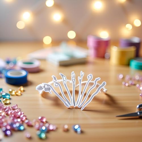 Tustao 5 Pcs White Silicone Resin Hairpins Molds Hair Stick Kit for Jewelry Crafts Making Jewelry Resin Casting Molds,Jewelry Casting Supplies