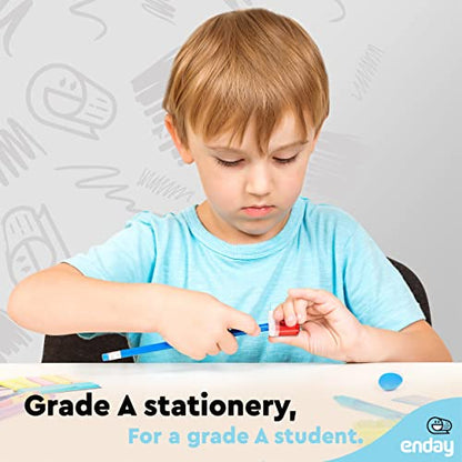 Pencil Sharpener Dual Hole Manual Red, Jumbo Crayon Sharpener with Cover and Bin, Handheld Color Pencil Sharpeners for Large & Standard Pencils, Also Available in Blue, Green, Purple, 1 Pc – By Enday - color: Red