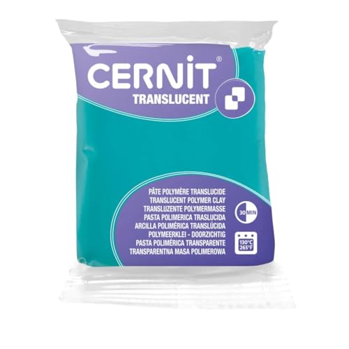 CERNIT Transparant Clay 56g, Emerald, 7 x 5.5 x 1.5 cm - color: Emerald