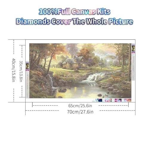 YALKIN Square 5D Diamond Painting Kits for Adults, Large Diamond Art Kits Full Drill Diamond Painting Kit for Adult Beginners, DIY Crystal Picture Art for Home Wall Decor 40 x 70cm/15.7 x 27.6in - color: Brown, size: Square