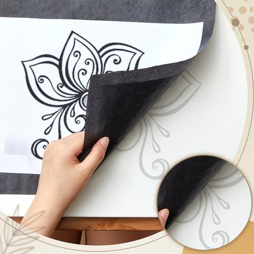 Dinifee 5 Sheets Large Carbon Paper for Tracing 20.3 x 36 Inch Graphite Transfer Paper Waxed Carbon Transfer Paper for Wood, Paper, Canvas, Woodworking Patterns, Fabric, Sketch Drawing, Black - size: 20.3 x 36 Inch