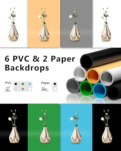 Light Box Photography, 16x16 Inch Photo Light Box with 160 Dimmable LED Lights (CRI 97+), 6 PVC & 2 Paper Backdrops, Portable Studio Box for Product Photography: Jewelry, Food, Shoes - size: 16*16 inch