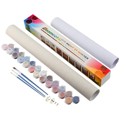 Maomaomi Paint by Numbers DIY Acrylic Painting Kit for Kids & Adults Beginner – 16" Wx20 L Mimi Dog Pattern - color: Mimi Dog