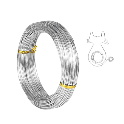 Tenn Well 18 Gauge Aluminum Craft Wire, 165 Feet 1mm Bendable Metal(Silver) | Wire for Jewelry Making, Sculpting, Floral Making, Wreath Making, Crafting, Wire Wrapping, Christmas Ornaments - color: Silver