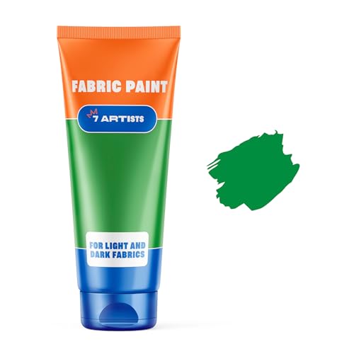 Light Green Fabric Paint 2 fl. oz – Permanent Fabric Paint Green for Clothes | Textile Clothing Paints for Cotton and Synthethic Fabrics, Furniture Upholstery, Shoes, Sneakers, T-Shirt, Tote Bags - color: Light Green 2 fl. oz