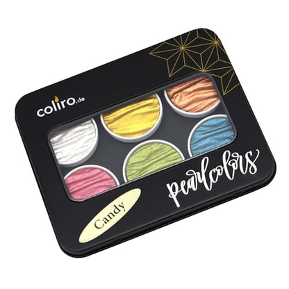 Coliro Finetec Artist Mica Watercolour M770 Candy by Set