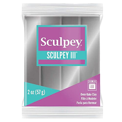 Sculpey S302 1130 Art Clay III, Silver - color: Silver