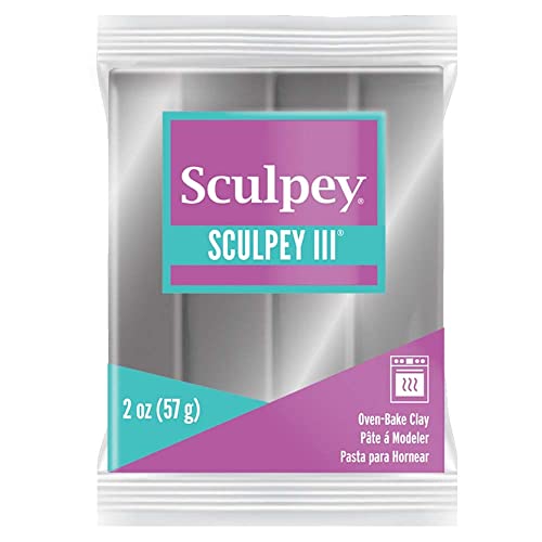Sculpey S302 1130 Art Clay III, Silver - color: Silver