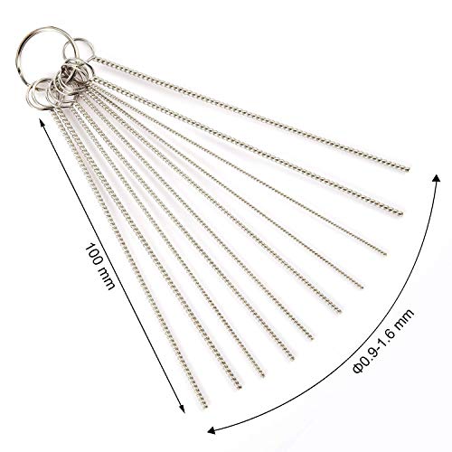 Gzingen Carburetor Cleaning Kit, Torch Tip Stainless Steel Cleaner Set | 13 Wires Cleaner Tool, 10 Cleaning Needles, 5 Nylon Brush, 1 Pick, Fits Motorcycle, Lawnmower, ATV, Chainsaw & Small Engines