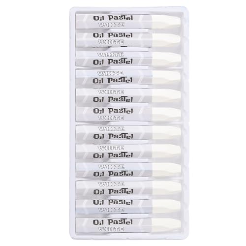 PATIKIL White Oil Pastels, 24Pcs Soft Oil Crayons Vibrant and Creamy Pastels Stick Art Supplies for Art Painting Drawing Blending Graffiti for Artists Beginners - color: White