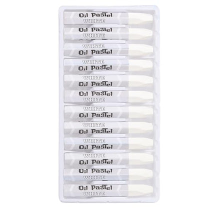 PATIKIL White Oil Pastels, 24Pcs Soft Oil Crayons Vibrant and Creamy Pastels Stick Art Supplies for Art Painting Drawing Blending Graffiti for Artists Beginners - color: White