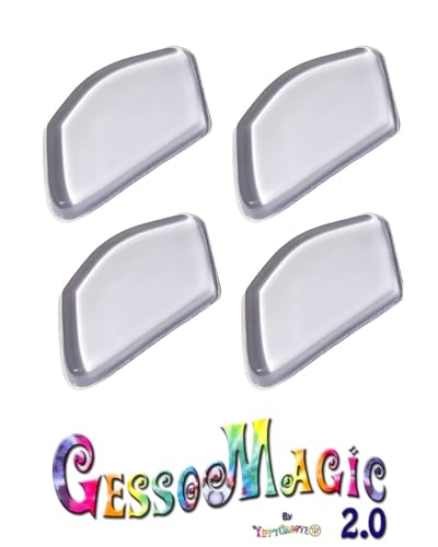 4-Pack! YippyGroove Gesso Canvas Primer Silicone Brush - The Gesso Magic 2.0 for Primer Paint - Art Supplies, Painting Supplies for Any Art Set, Acrylic Paint, Sculpting, Pottery & More (GM2.0x4Pack) - style: GM2.0x4Pack
