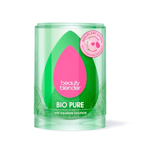 Beautyblender® Bio Beauty Blender Makeup Sponge, Super-Soft Foam Easily Blends Foundations, Powders & Creams, Made in USA, Reusable, Washable, Streak Free Application - color: Bio