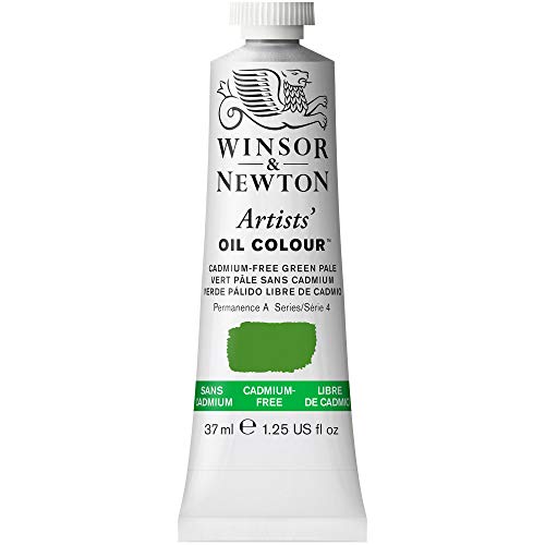 Winsor & Newton Artists' Oil Paint, 37ml Tube, Cadmium-Free Green Pale - color: Cadmium-free Green Pale, style: 1.25-oz Tube