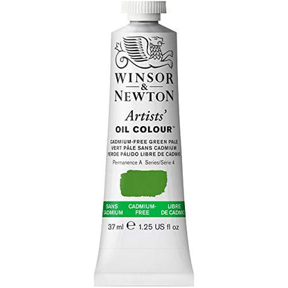 Winsor & Newton Artists' Oil Paint, 37ml Tube, Cadmium-Free Green Pale - color: Cadmium-free Green Pale, style: 1.25-oz Tube