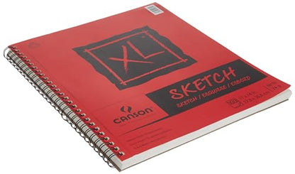 Canson XL Series Sketchbook, Wirebound Pad, 11x14 inches, 100 Sheets (50lb/74g) - Artist Paper for Adults and Students - Graphite, Charcoal, Pencil, Colored Pencil
