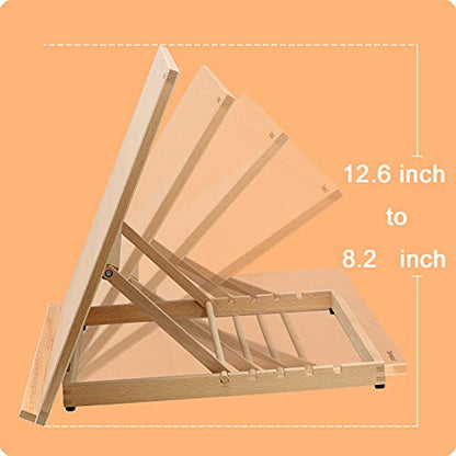 Darnassus A3 Extra Large Adjustable Tabletop Painting Easel, 16.5 inch by 12.6 inch, Drawing and Sketching Board, Book Holder, Book Stands, Tilt Height Adjustable, Portable Easel Stand