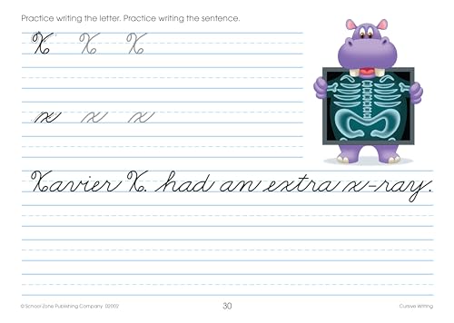 School Zone Cursive Writing Workbook: 32 Pages, 3rd Grade, 4th Grade, Practice Handwriting, Tracing, Letters, Ages 8 to 10 (I Know It! Book Series)