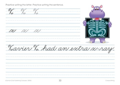 School Zone Cursive Writing Workbook: 32 Pages, 3rd Grade, 4th Grade, Practice Handwriting, Tracing, Letters, Ages 8 to 10 (I Know It! Book Series)