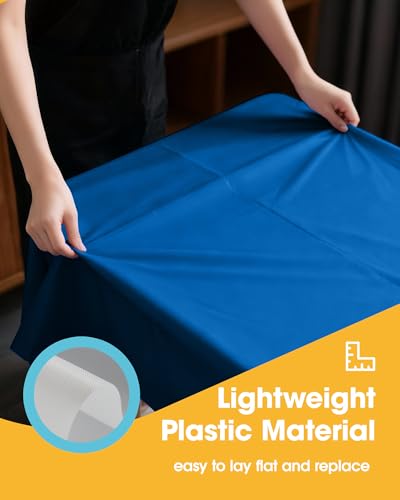 Niuara Blue Plastic Table Cloth Disposable, 4 Pack, 54 x 108 in | Rectangle, 6 ft Tables, Party Holiday Gathering - color: Blue, size: 54" x 108" - 4 Packs