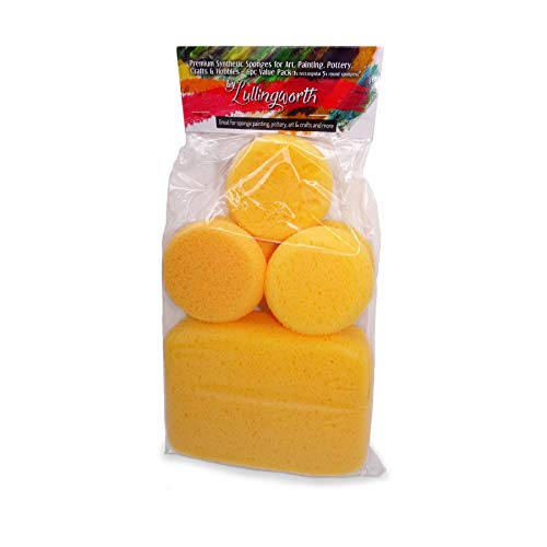 Hydrophilated Synthetic Sponges 6pc, Superior Absorbency, Painting & Crafts