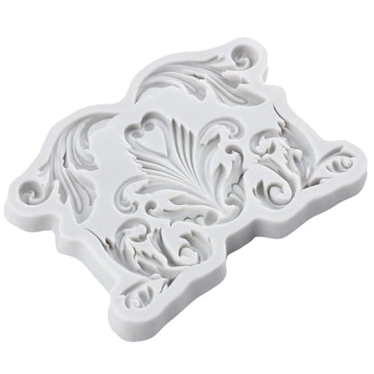 Baroque Scroll Lace Polymer Clay Molds Filigree Silicone Mold | Relief Flower Lace Mold Jewelry Making Epoxy Resin Casting Air Dry Polymer Clay Crafts - color: Style I