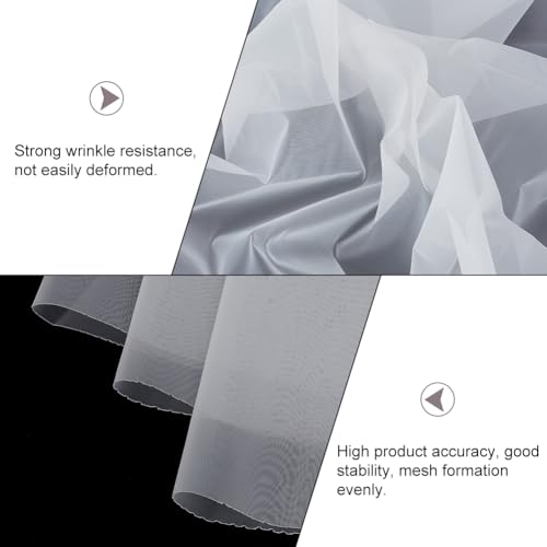 AHANDMAKER 5.5 Yards Silk Screen Printing Mesh Fabric 40 Inch Width Nylon High Tension Mesh Making for Paint Filter Cloth T-Shirt Screen Printing Machine Fabirc, White