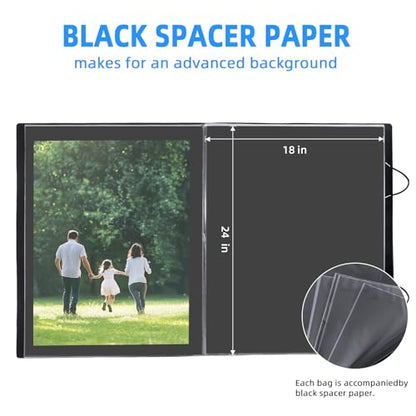 Large 18"x24" Art Portfolio Heavy Duty Binder with Plastic Sleeves, Portfolio Folder with Protectors, Bring a Portable Handle 500-Pieces Puzzle Storage Book and Poster Binder