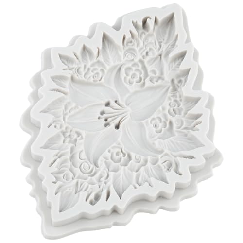 Lily Flower Silicone Molds Flower Leaves Polymer Clay Mold - color: Style C