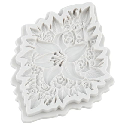 Lily Flower Silicone Molds Flower Leaves Polymer Clay Mold - color: Style C