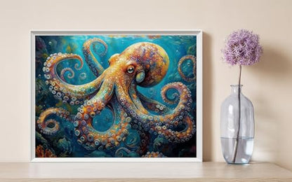 Xoaoes Animal Diamond Art Kits for Adults, Octopus 5D Diamond Painting Kits - color: CM061