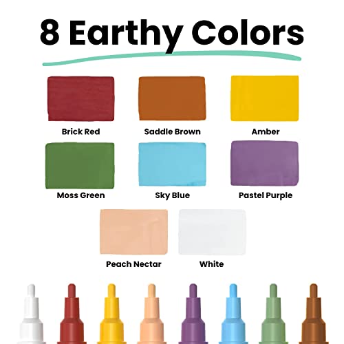 Chalkola 8 Pastel Fine Tip Chalk Markers for Chalkboard, Blackboards - 3mm | Classic Vintage Color Ink (8 Pack) - Erasable Dry Erase Marker Pens for Bistro, Window - 3mm Reversible Bullet & Chisel Point - size: Fine Tip - 3mm