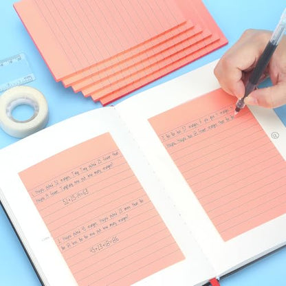 Early Buy Lined Sticky Notes, 4x6 in, 6 Pads, 45 Sheets/Pad (Pink) - color: Pink