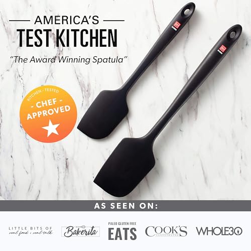 DI ORO Silicone Spatula Set - 600F Heat Resistant, 5-Pc Black - color: Black