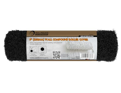 ROLLINGDOG 9" Drywall Compound Roller Cover | Heavy Duty Drywall Texture Roller,Putty Roller Brush,Spreading Wall Compound - color: 9"roller sleeve