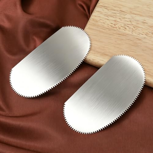 Eiodoni 10 Pcs Ribs Pottery Tool, Serrated Clay Scraper, Stainless Steel