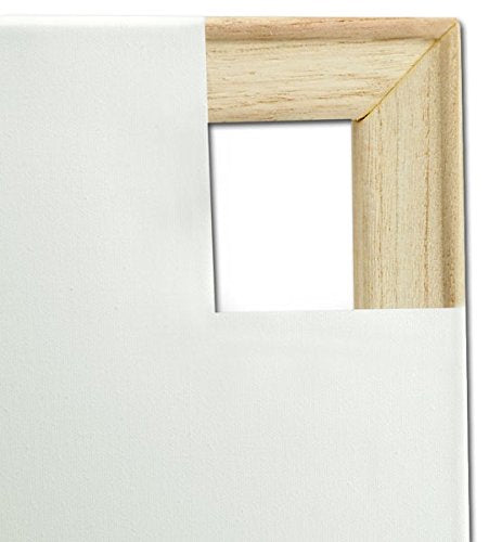 Creative Mark The Edge Deluxe Cotton 1-1/2" Deep Stretched Canvas for Painting, 18x24 Pack of 3, 14oz. Primed Weight, Universal Archival Priming, Medium Tooth, Hand-Stretched Canvas for Painters - size: 18x24"