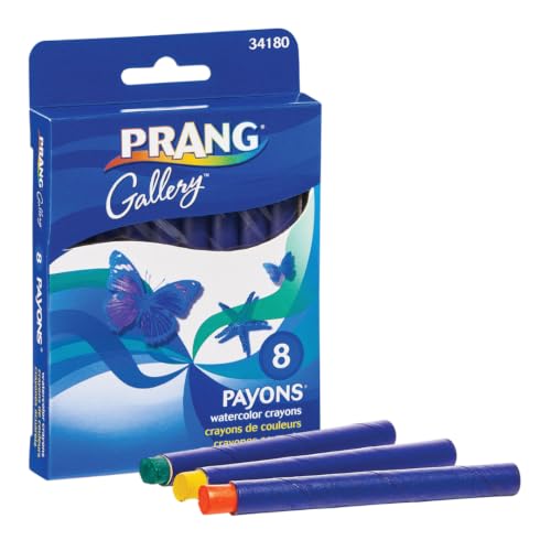 Prang Payons Watercolor Crayons, Assorted, 8/Pack, 6 Packs, 48 Payons Total - style: Box of 8, 6-Pack